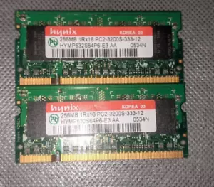 Hynix 512MB 2X256MB PC2-5300S DDR2 Laptop RAM HYMP532S64P6-E3 - Picture 1 of 1