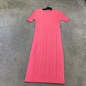 PLEATS PLEASE Dress Womens 2 Dress ISSEY MIYAKE Maxi Dress Pink Japan - Picture 1 of 11