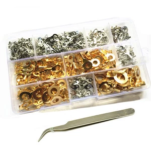 540pcs Non-insulated Ring Crimp Terminal Lugs Car Connectors Assortment Set Kit - Bild 1 von 5