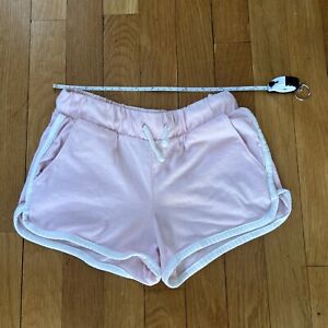 Old Navy Girls Size Medium (8) Soft Jersey Dolphin Hem Shorts Pink  White Piping