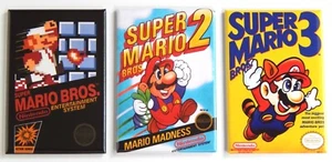 Super Mario Bros NEVERA MAGNET Juego Caja de Videojuegos 1, 2, 3 nes - Imagen 1 de 3
