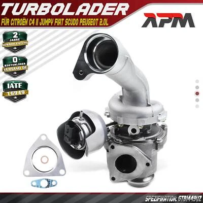 Turbolader Abgasturbolader für Citroën C4 II Jumpy Fiat Scudo Peugeot 308 I 2.0L - Bild 1 von 4