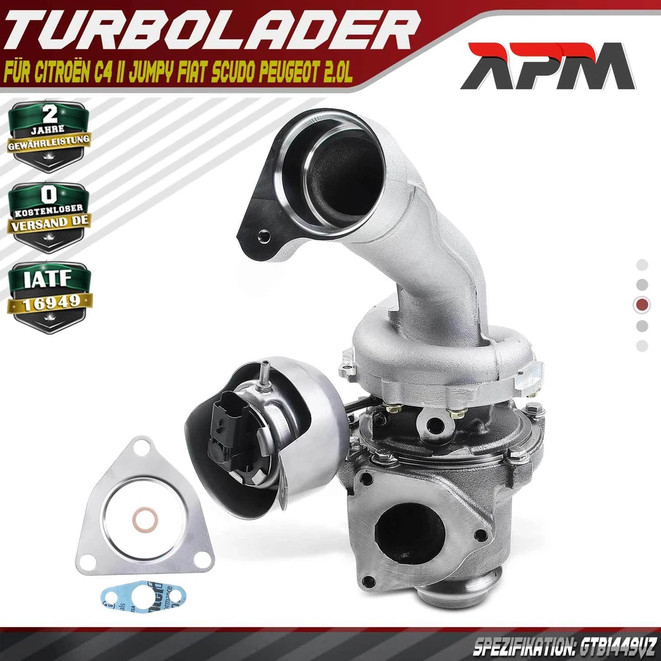 Turbolader Abgasturbolader für Citroën C4 II Jumpy Fiat Scudo Peugeot 308 I 2.0L - Bild 1 von 4