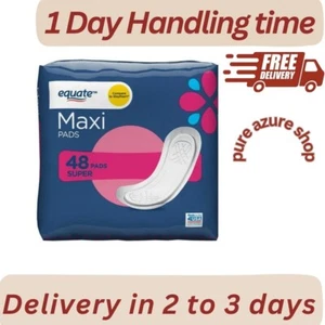 Equate Maxi Pads, Super (48 Count) - Picture 1 of 3