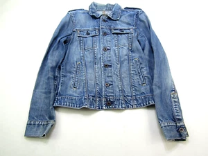 Ralph Lauren Polo Jeans Co Denim Jacket Boys Medium Blue Button Up Retro Truck - Picture 1 of 12
