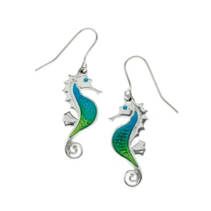 Earrings Pewter By St Justin Seahorse - Picture 1 of 4