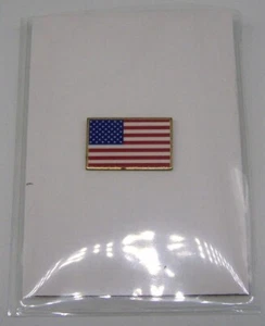 UNITED STATES US FLAG COLLECTOR LAPEL PIN 1" HAT TIE TACK LAPEL PIN GOLD BOARDER - Bild 1 von 1
