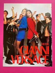 Publicité Gianni Versace couture 1989 automne hiver collection mode Milano rétro - Picture 1 of 2
