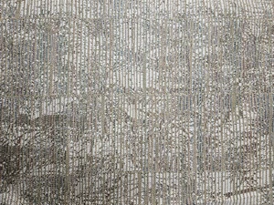 Brown Beige Branches Striped Upholstery Fabric 6+ Yards 8 Pieces 27" wide x 56" - Picture 1 of 5