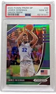 Selecciones del draft Panini Prizm 2020 James Wiseman #42 Green Prizm PSA 10 RC - Imagen 1 de 2