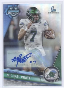 2023 Bowman U Chrome # 89 Michael Pratt Refractor RC /499 Auto QB Tampa Bay - Picture 1 of 2
