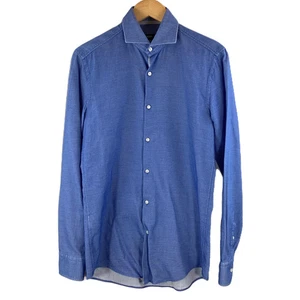 Hugo Boss Blue Pure Cotton Slim Fit Shirt 39' - Picture 1 of 5