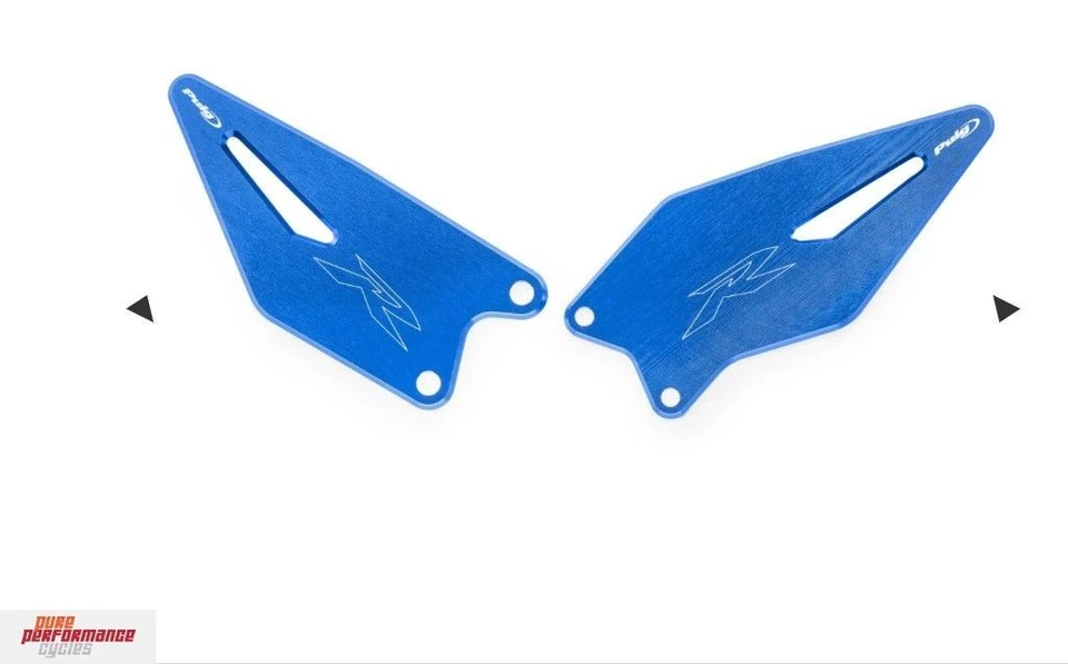 Protetores de calcanhar de alumínio Puig 2024-2026 Kawasaki Ninja ZX-6R - Azul anodizado, 22008A - Imagem 1 de 1