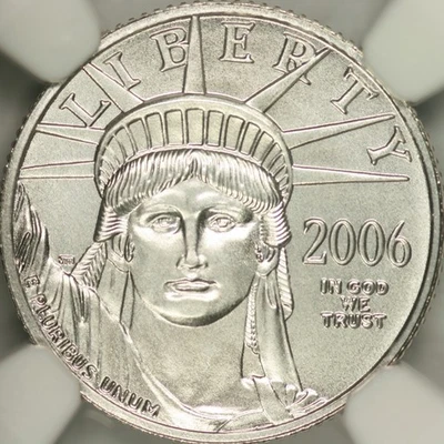 2006-W $10 Burnished Tenth Ounce Platinum Eagle NGC MS70 - Image 1 of 3