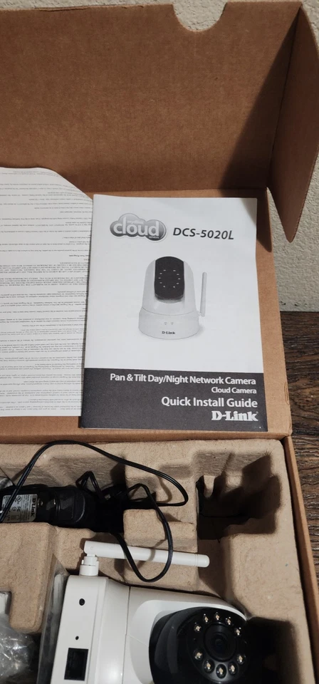 D-Link DCS-5020L Wireless N Day & Night Pan/Tilt Cloud Camera - White Tested - Image 1 of 4