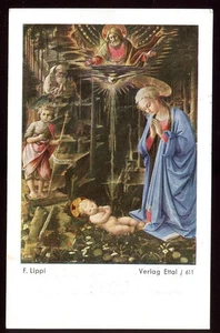 ANTIGUA TARJETA SANTA DEL NACIMIENTO DE JESUCRISTO. - Imagen 1 de 2