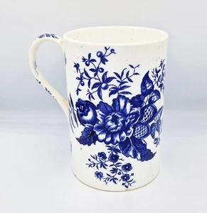 GEORGIAN WORCESTER PORCELAIN BLUE & WHITE TANKARD c1765 - Picture 1 of 6