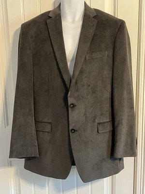 #7606. Blazer de cordouroy gris de dos botones de Calvin Klein para hombre. Talla 42L Foto 1 de 4