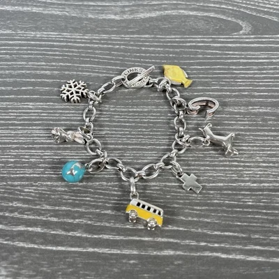 Links of London Silver Charm Bracelet | Hallmarked | Rare | Lemon Sole / Globe - Image 1 of 4