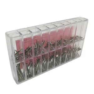 180Pack Watch BandTube Friction Pins Link 7mm-26mm Spring Bar Assortment 1.2mm - Picture 1 of 10
