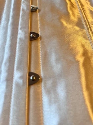 XL Corsé Marfil Victoriano Bajo el Pecho Recreación Halloween  Foto 1 de 3