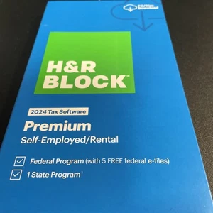 H&R Block Tax Software Premium 2024 PC/Mac [Boxed Key Card ) Fast Shipping - Picture 1 of 4