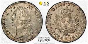 1764-L Francia Ecu (Corona) PCGS XF40 - Imagen 1 de 1