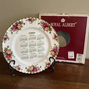 NEW ROYAL ALBERT OLD COUNTRY ROSES 1999 CALENDAR PLATE - 100th ANNIVERSARY - Picture 1 of 4