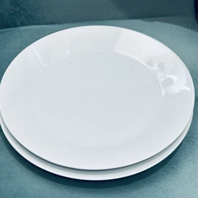 2 Ikea DINNER Plates Porcelain White 21986 10.5" - Image 1 of 4