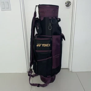 Vintage Yonex Green Purple Black Carry Stand Golf Bag 6 Way Multiple Pockets - Picture 1 of 15