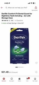 Protectores dentales DenTek Comfort-Fit para rechinar dientes nocturnos, 2 unidades - Imagen 1 de 4