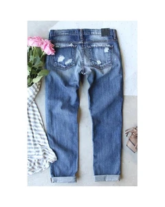 Azura Exchange Relaxed Fit Jeans with Distressed Details and Comfortable Denim - Picture 1 of 4