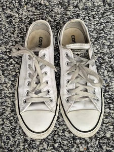 White leather Converse All Stars. Low tops. Men' size 5 (US) - Picture 1 of 7
