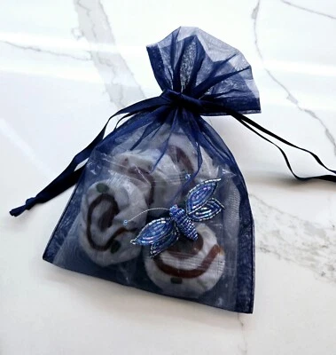 Bolsas de cinta transparente libélula azul marino bolsa de regalo caramelo boda favor 5*7" 24 piezas Foto 1 de 4