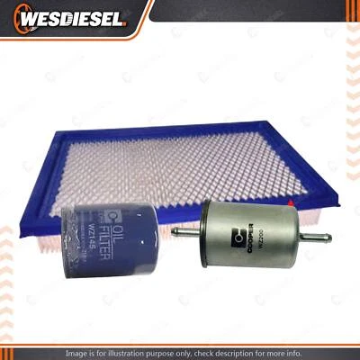 Wesfil Oil Air Fuel Filter Service Kit fits Nissan Infiniti NG50 4.5L V8 93-97 - image 1 of 2