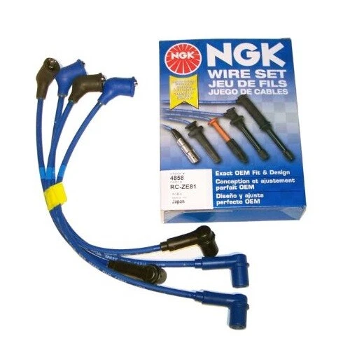 GENUINE NGK SILICONE BLUE IGNITION LEADS WIRES FIT MAZDA RX8 2003-2012  FULL SET - Image 1 of 3