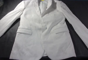 WHITE FORMAL TUXEDO TOP SUIT JACKET COAT 40R 40 REGULAR MEDIUM - Picture 1 of 12