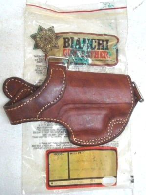 Bianchi 13 "SCORPION" for H&K P9S pistol Suede Lined Brn Leather RH Holster NOS - Image 1 of 4