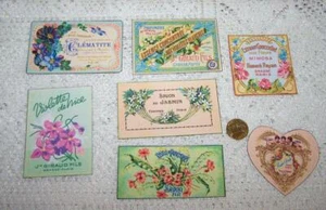 7-Vintage-Perfume-Soap-Ad-Fussy Cut-Handmade-Linen Cardstock-Labels-Stickers - Picture 1 of 1