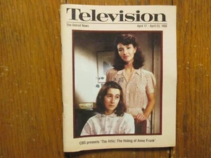 4/1988 Detroit News TV Mag(LISA JACOBS/MARY STEENBURGER/THE HIDING OF ANNE FRANK - Picture 1 of 7
