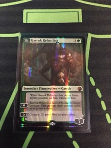 MTG Magic The Gathering Garruk Relentless Foil FtV Planeswalker Green Commander - Picture 1 of 2