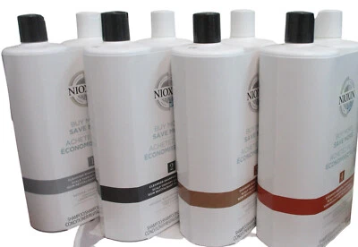 Nioxin Shampoo and Conditioner 33.8 oz Liter Choose your System 1, 2, 3, 4 - Image 1 of 4