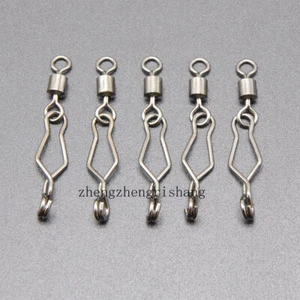 50PC Quick Change Fishing Speed Clips Fishing Snap Barrel Swivel Connector 2-10# - Picture 1 of 29