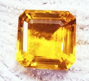 Yellow Topaz Square Shape Loose Gemstone 60 to 65 Ct Certified R027 - Picture 1 of 9
