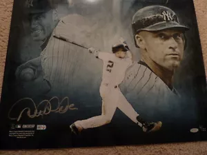 DEREK JETER Signed Autographed 16x20 Photo Steiner #d 22 LOA YANKEES - Picture 1 of 4