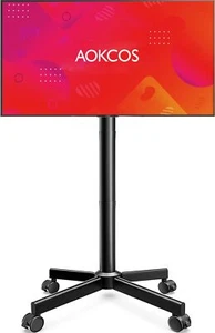 Supporto TV Rolling - Supporto TV Mobile su Ruote per TV Piatto/Curvo 32-65 Pollici con - Foto 1 di 7