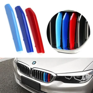 ///M-Colored Grille Insert Trims For 17-20 BMW G30/G31 5 Series w/ 9-Beam Grill - Picture 1 of 10