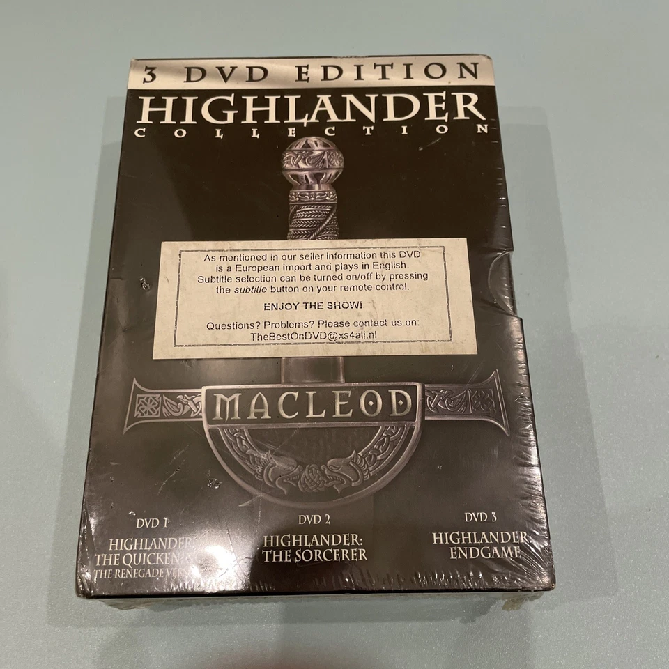 Highlander 2/3/4 (import) DVD Matt Damon Barry Pepper Willem Dafoe John Malko