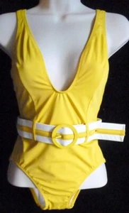 New Solid & Striped Womens Victoria One Piece Bathing Suit Yellow Size XS - Picture 1 of 4