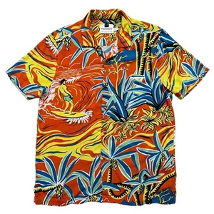 Topman Camicia Uomo Taglia M Hawaiana Floreale Stampa Surf Viscosa Elasticizzata Multicolore - Foto 1 di 5
